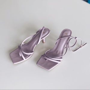 H&M strappy lilac heels